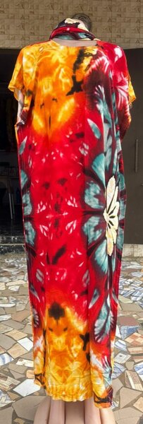 Robe longue à motifs