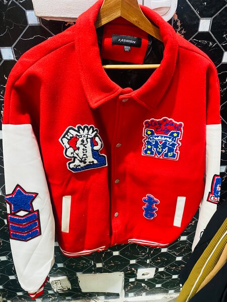 Veste Letterman Rouge Style NYC