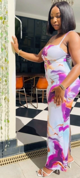 pink and white dress