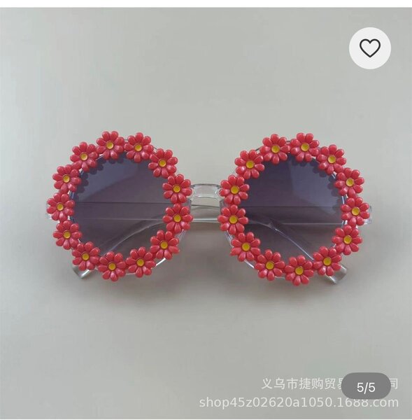 Lunettes de soleil fleurs rétro