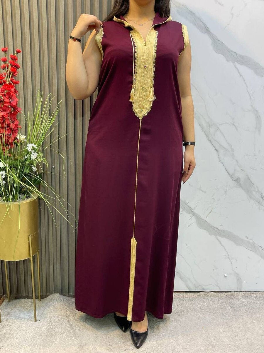 Robe longue sans manches élégante