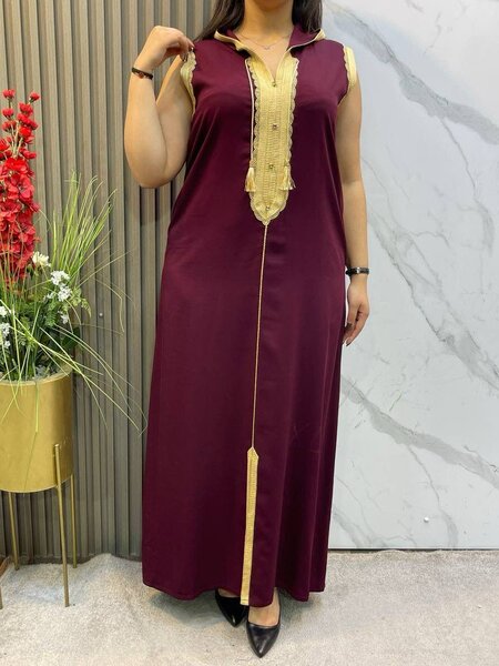 Robe longue sans manches élégante