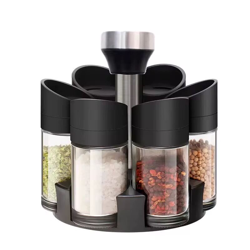 Ensemble de porte-épices rotatif 6 pots