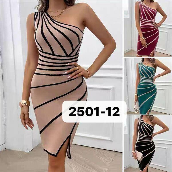 Robe asymétrique élégante femme