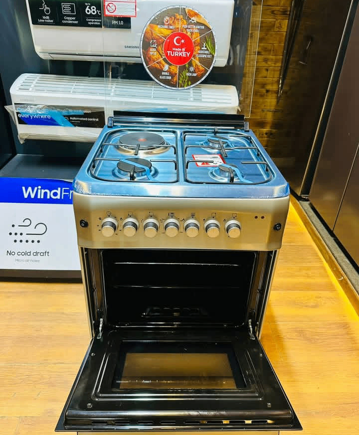 electric and gas stove with oven