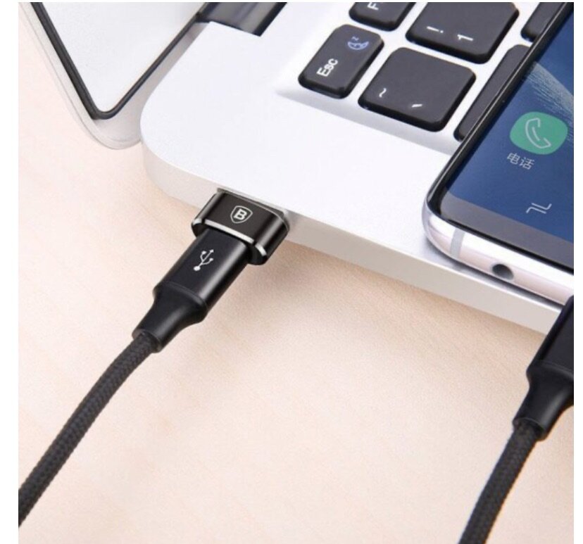Adaptateur Baseus De USB Type-C Vers USB Noir