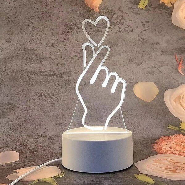 Романтичный ночник в форме сердца