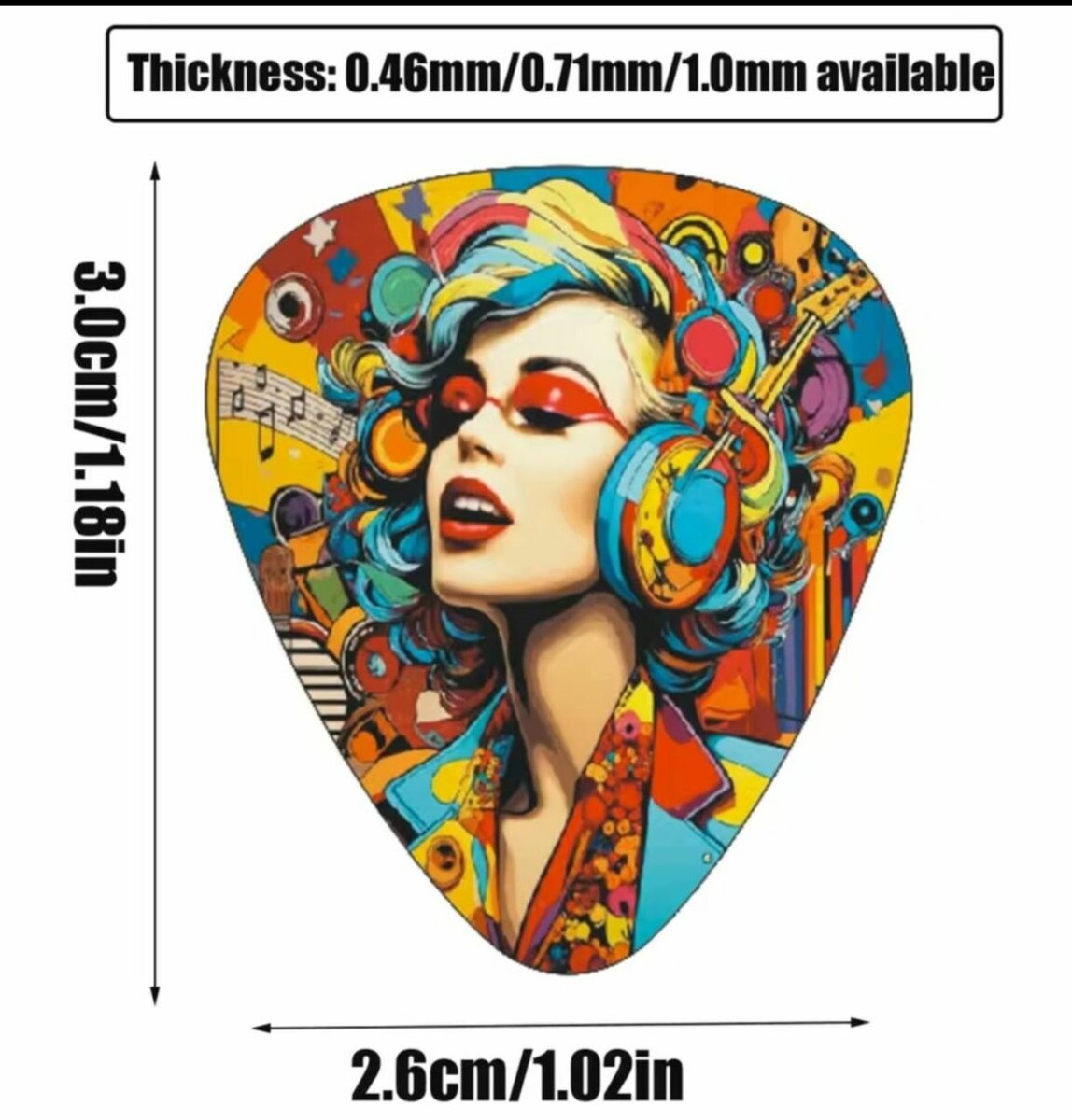 12Médiators Guitare Artistique