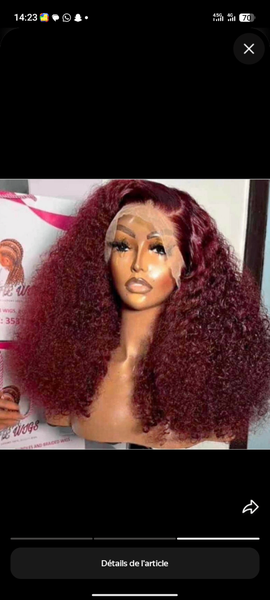 Perruque Bouclée en Dentelle