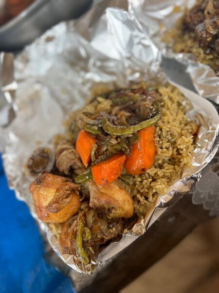 Riz macédoine au poulet