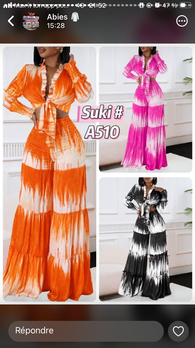 Chic complet de femme à sortir