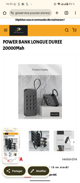 Power Bank 20000mAh Portable