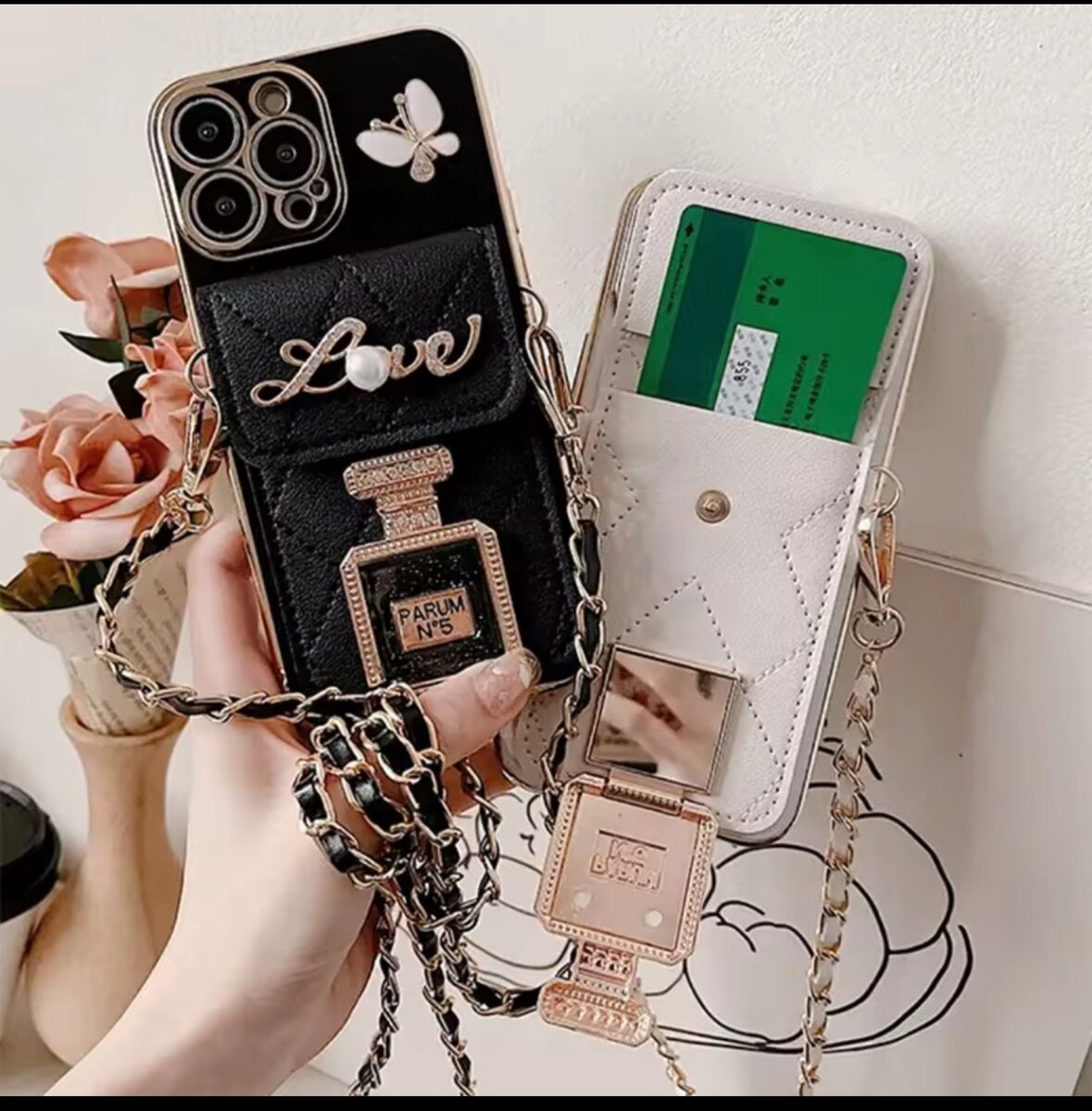 Coque élégante avec bandoulière