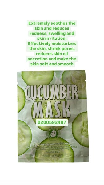 Cucumber beauty facial mask