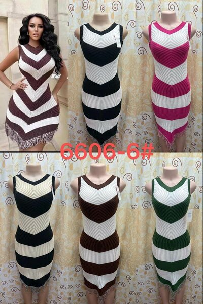 Robe Femme Rayée Élégante