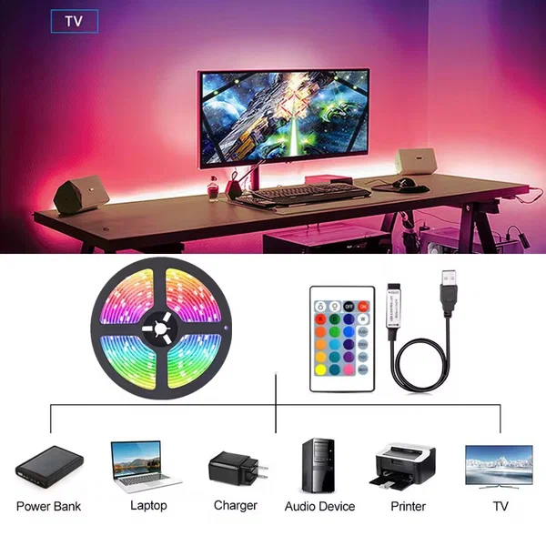 Bande LED RGB avec télécommande