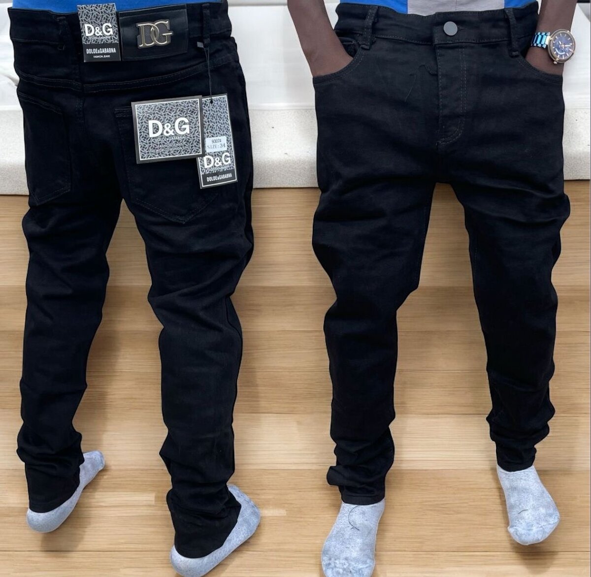 Pantalon slim noir pour homme