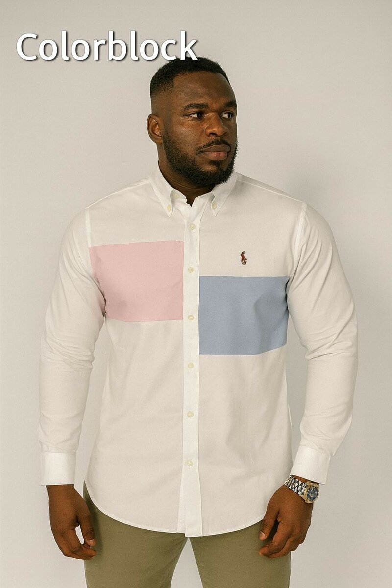 Chemise colorblock homme élégante
