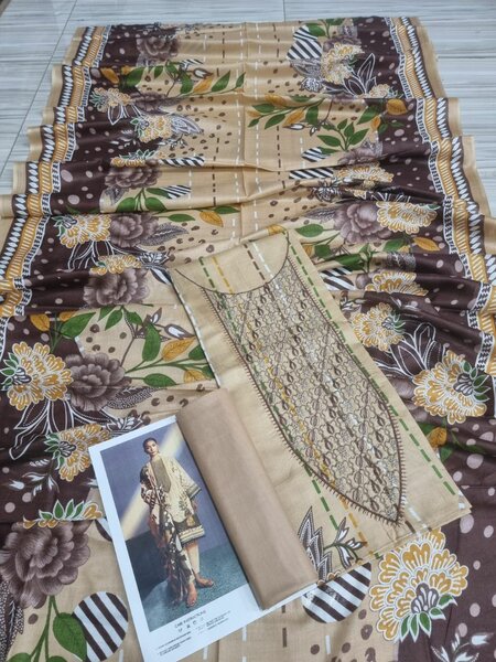 Printed lawn suit