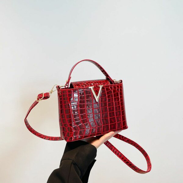 Sac à main en cuir crocodile