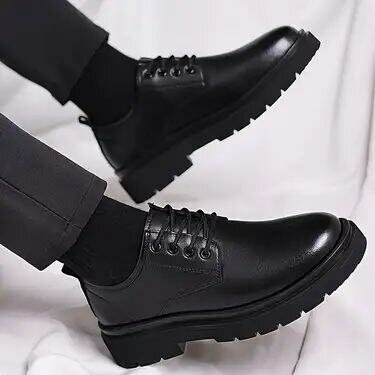 Chaussures Derby en Cuir Noir