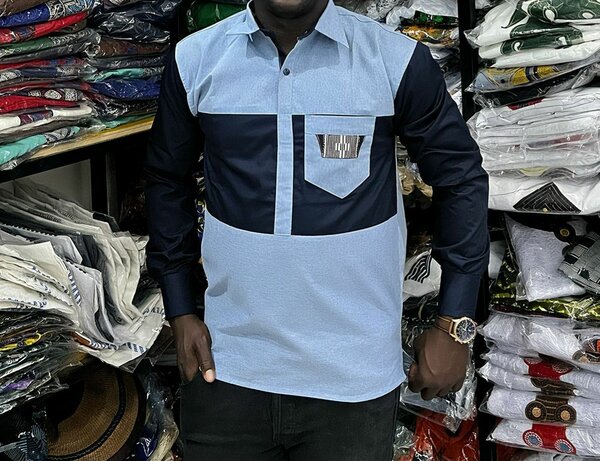 Chemise Homme Élégante Bicolore