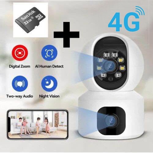 Caméra double objectifs 4G