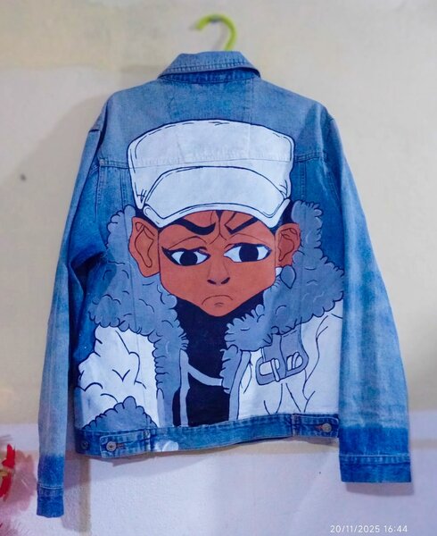 Veste en jean avec design animé