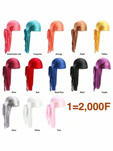 Durag en satin coloré