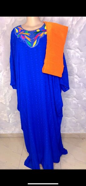 Robe Caftan Bleu Élégant