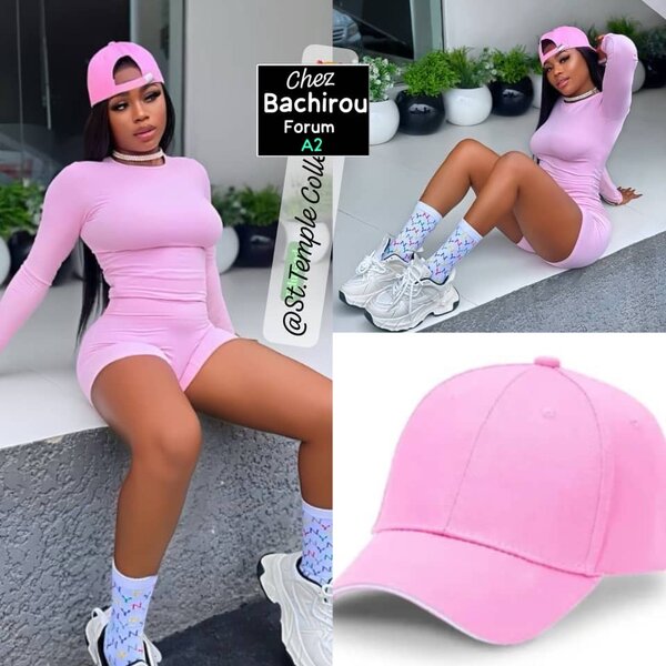 Casquette rose femme