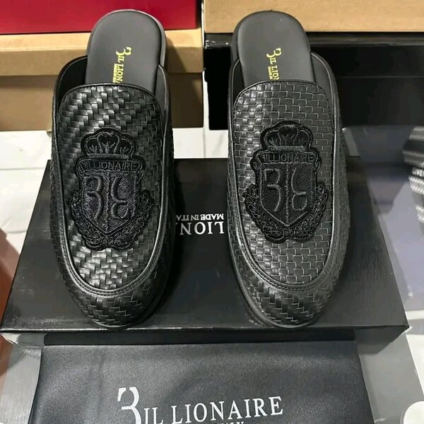 Sandales homme luxe en cuir noir