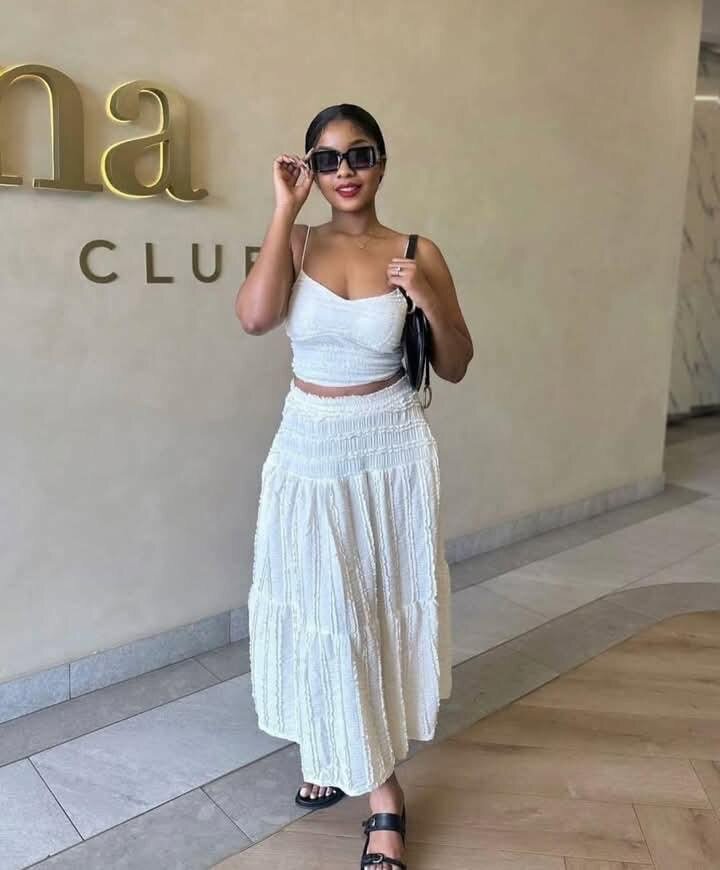 Robe d'été en coton blanc