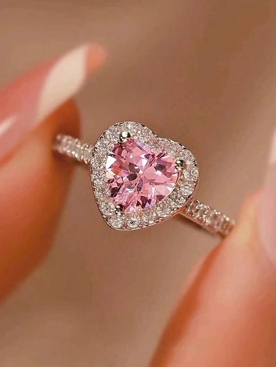 Bague Cœur Rose