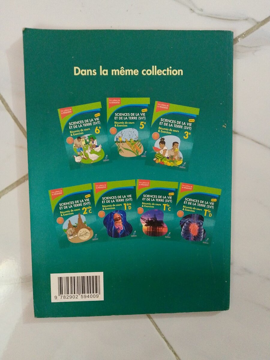 Livre SVT 4e Résumés & Exercices