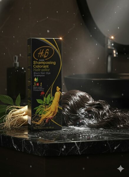 Shampoing Colorant Noir 3 en 1