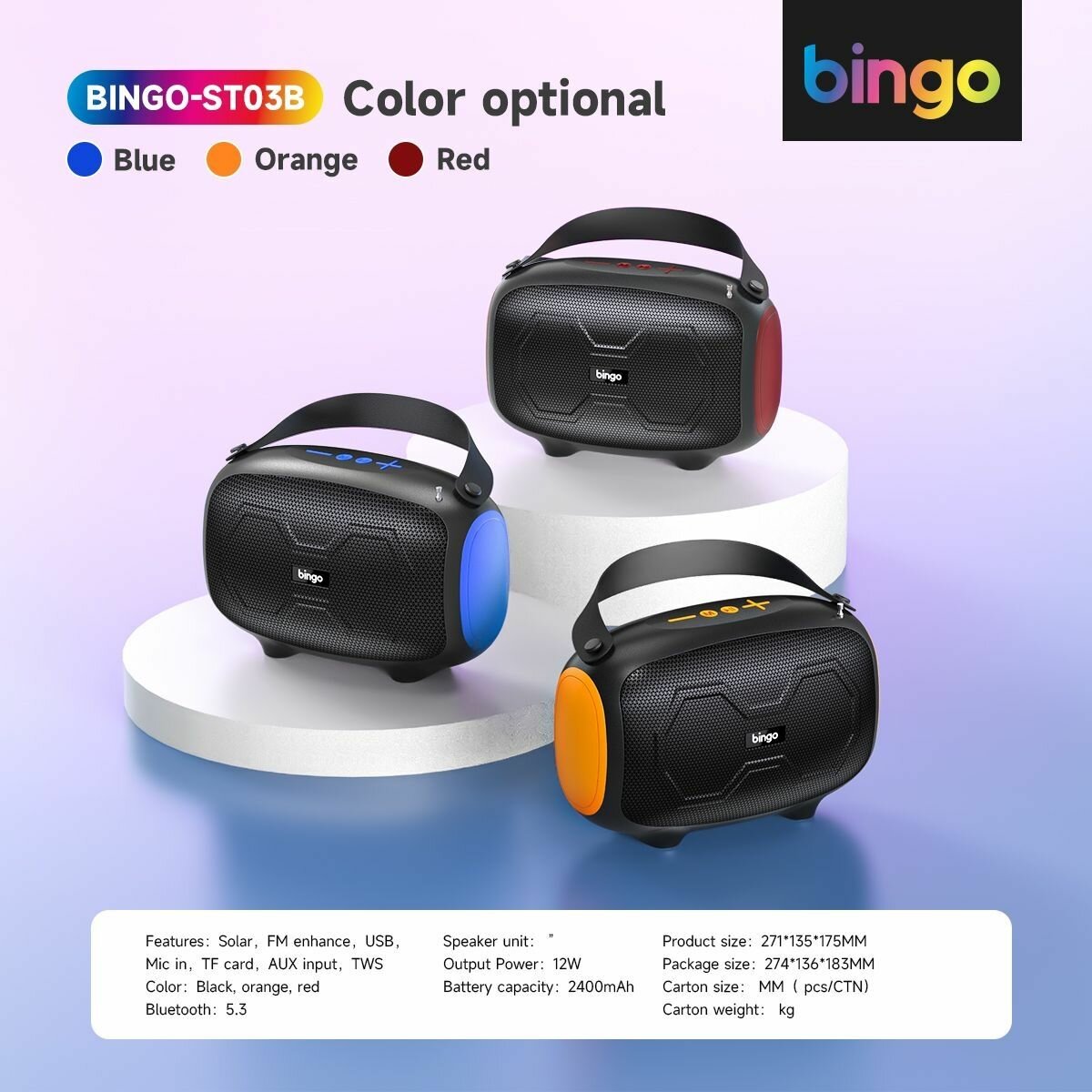 Enceinte Portable Bluetooth Bingo