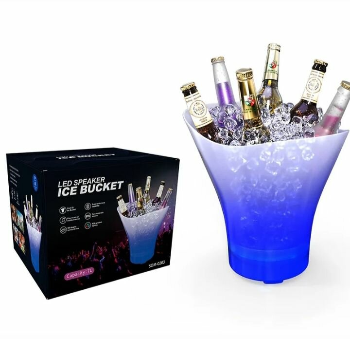 Seau à glace LED Bluetooth