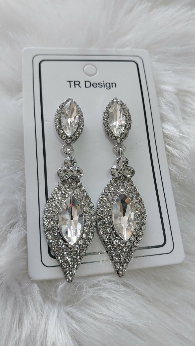 Large rhinestone earrings