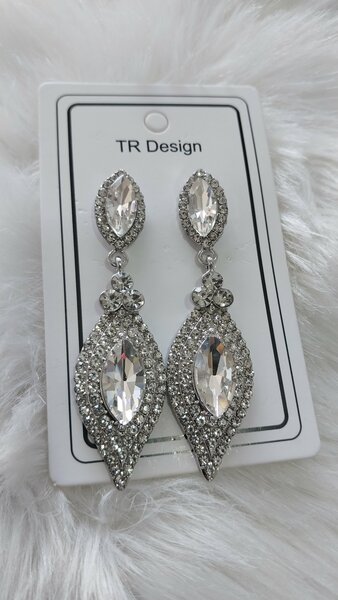 Large rhinestone earrings