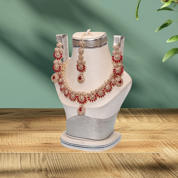 Bridal Gold Plated Crystal Bridal Set