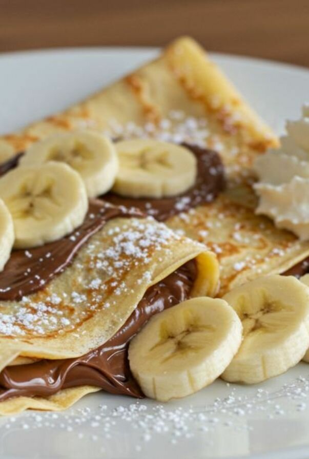 Crêpes sucrées au chocolat