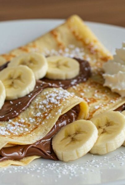 Crêpes sucrées au chocolat