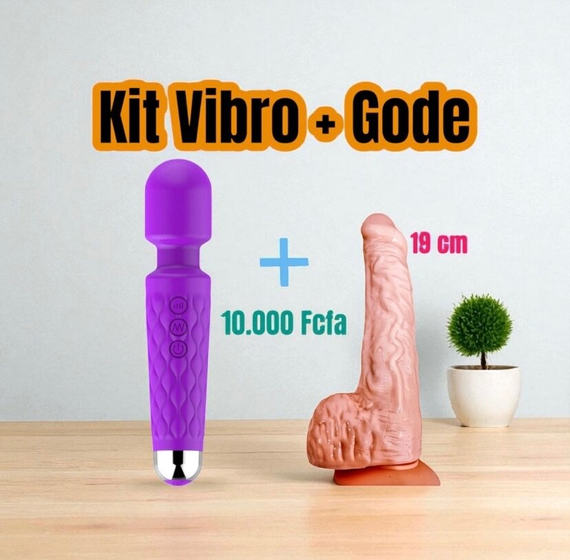Kit Vibro et Gode 19cm
