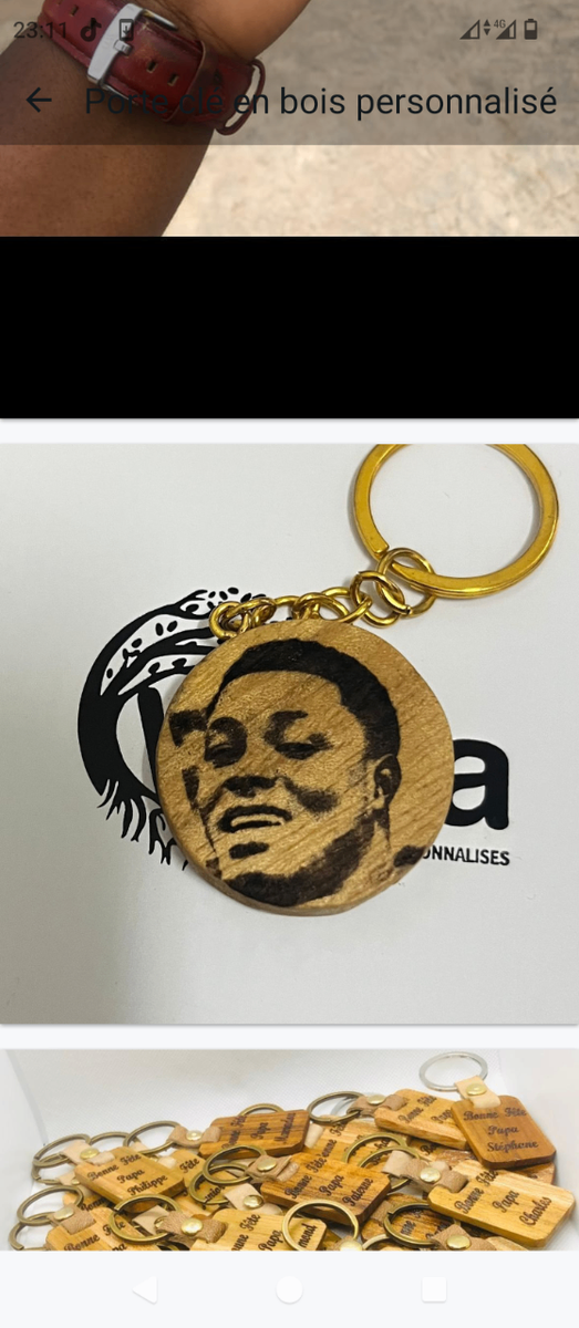 Porte-clé en bois personnalisé