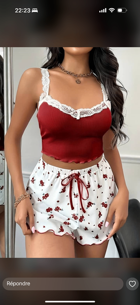 Pyjama Femme Floral Confortable