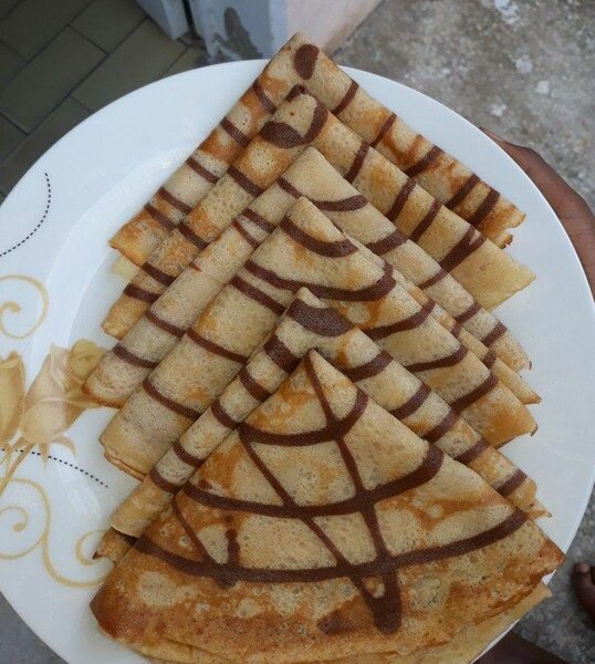 Crêpes fourrées au chocolat