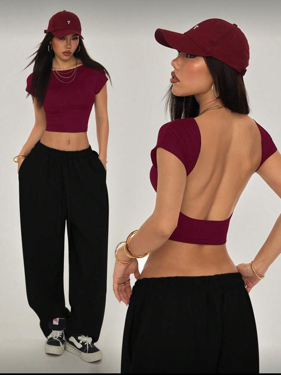 Top court dos nu pour femme