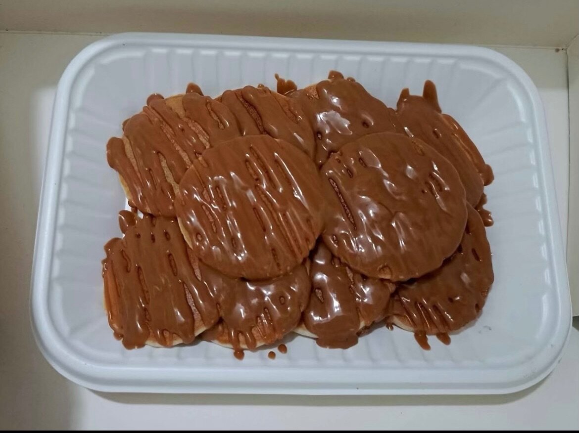 Mini-pancakes avec chocolat