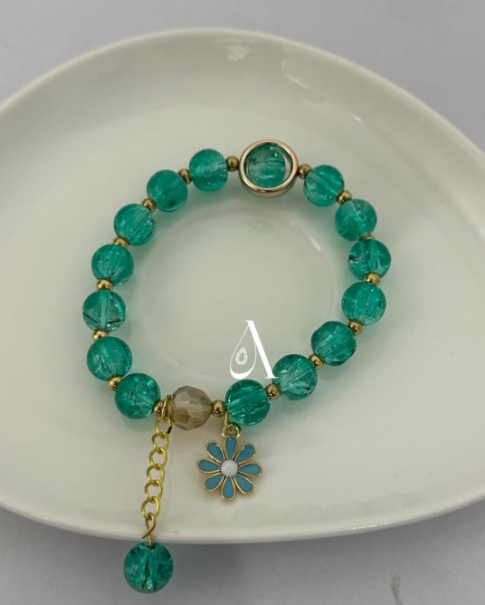 Baby blue bead bracelet